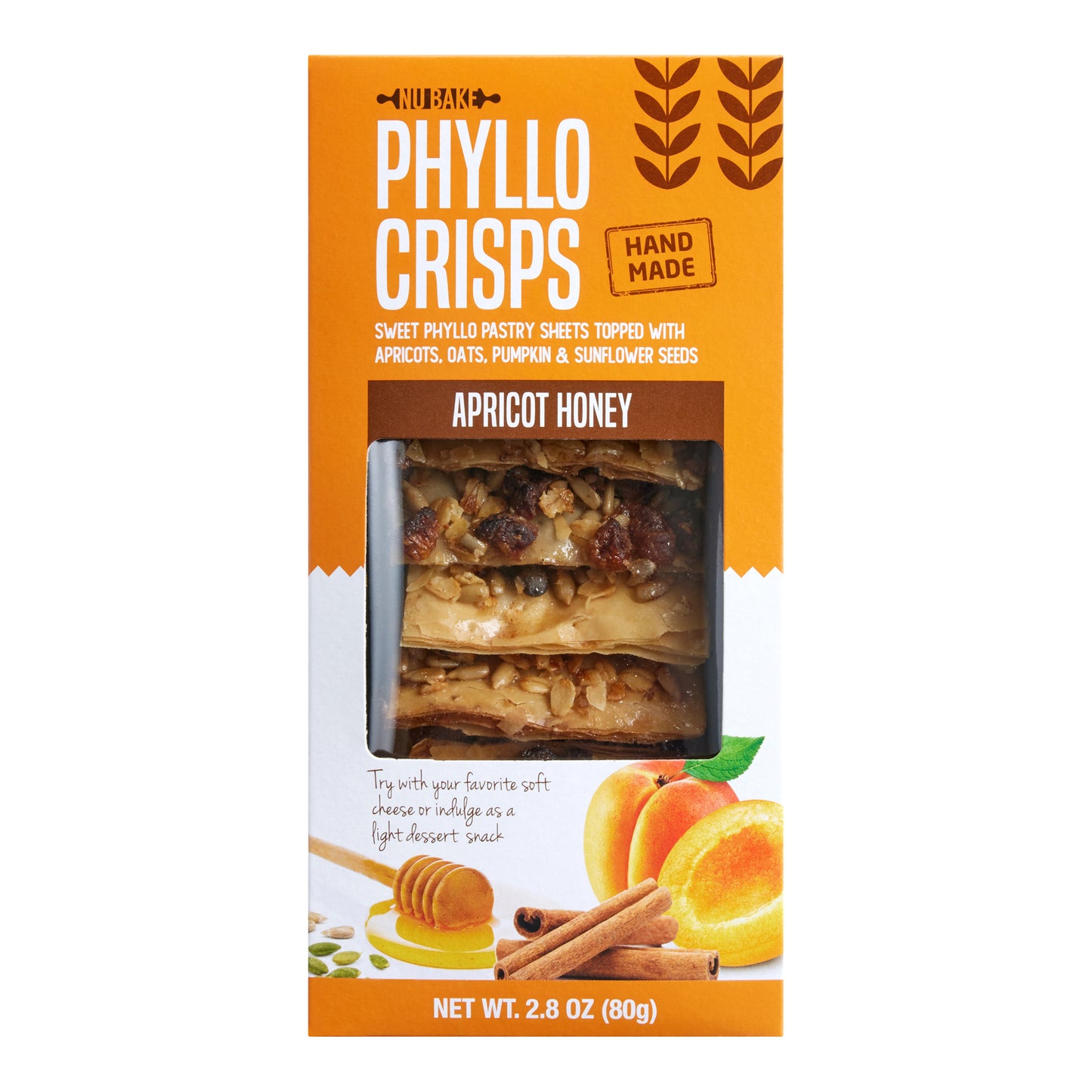 Apricot Honey Phyllo Crisps